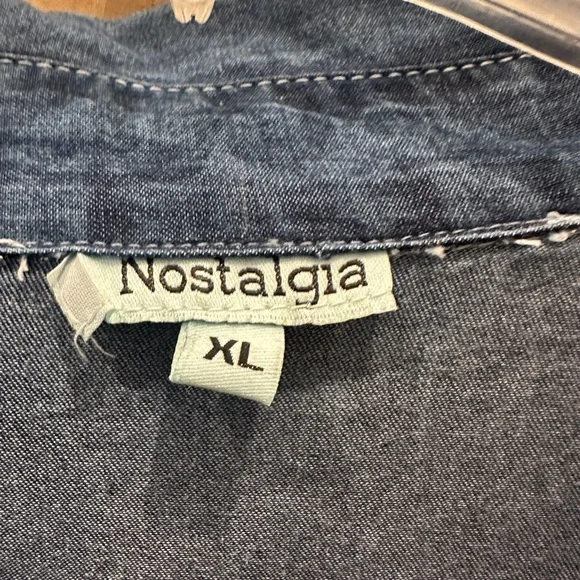 Nostalgia Blue Denim Jacket with drawstring waist and peplum - Picture 4 of 7